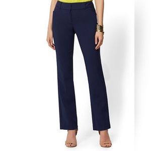 New York & Company Blue Work Pants Straight Leg